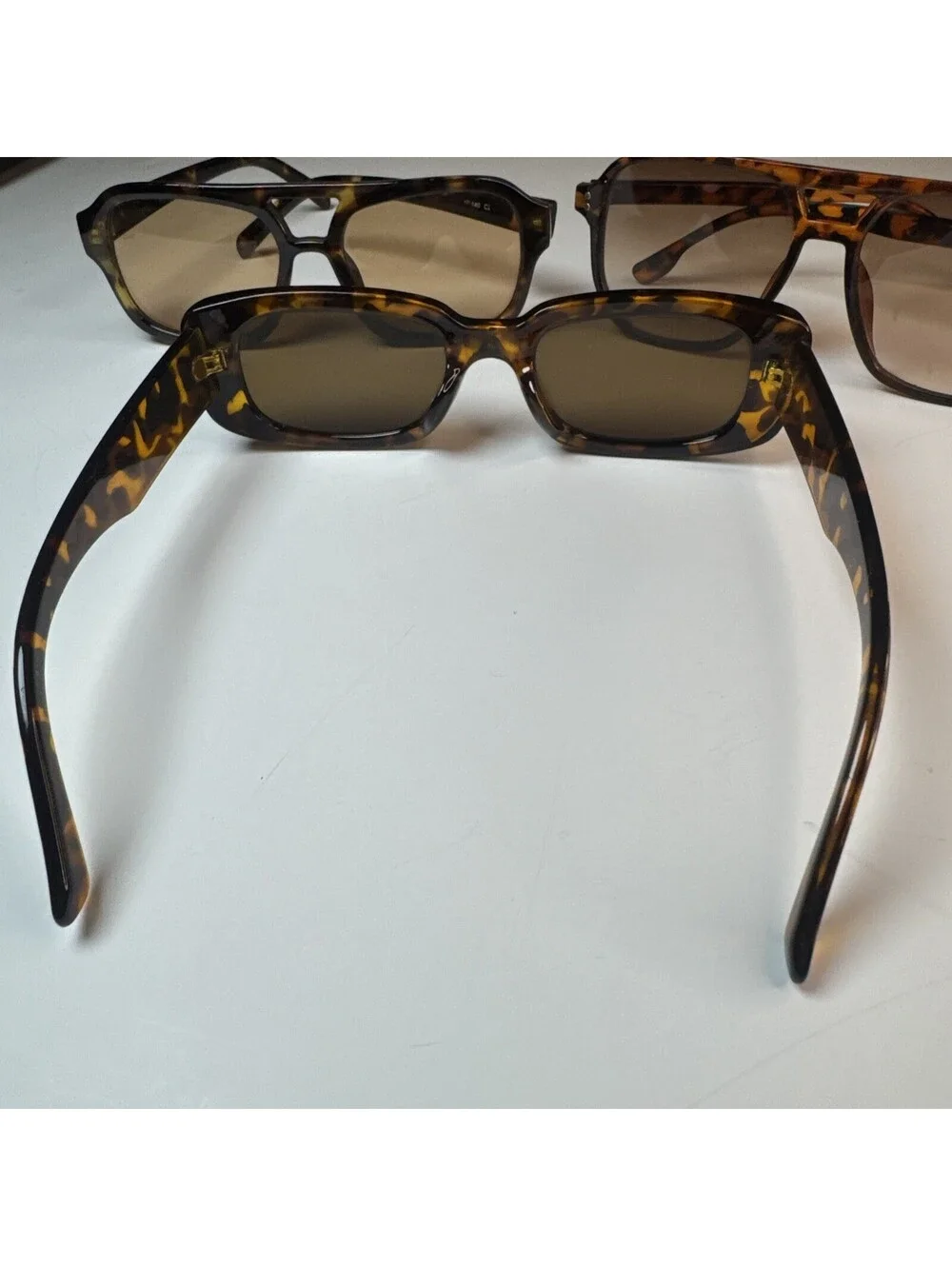 Retro Tortoiseshell Sunglasses Lot Of 3 Aviator Womens Mens Shades Brown Unbrand